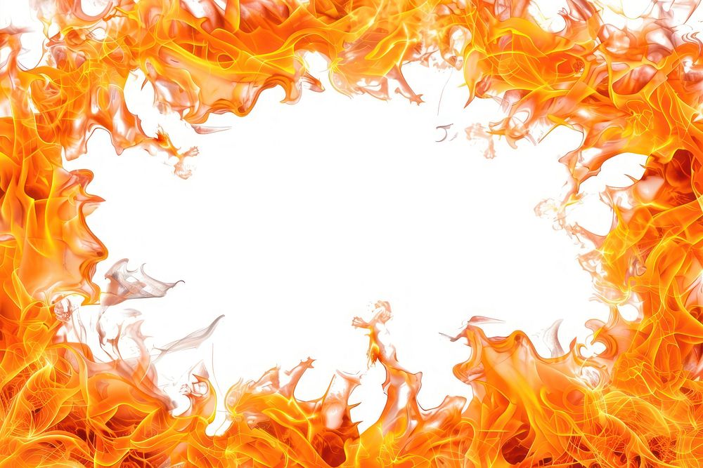 Fire flame border fire backgrounds white background.