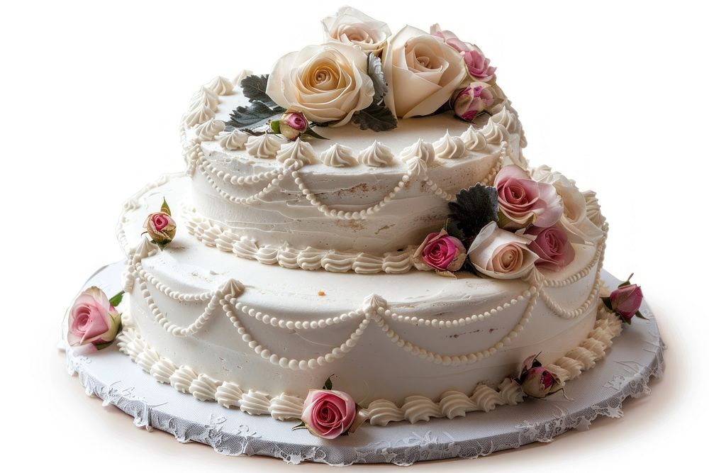 Wedding cake dessert flower icing.