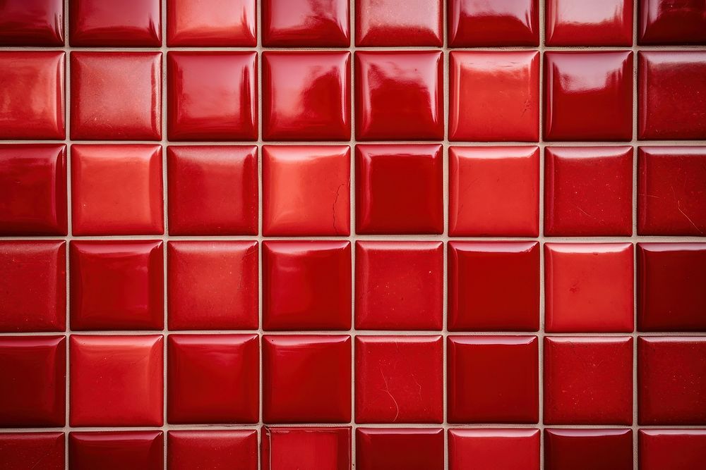 Red tiles backgrounds pattern wall.