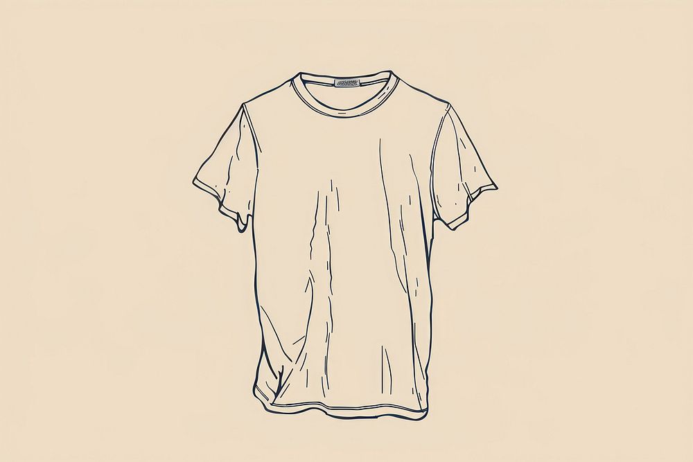 Single line drawing shirt t-shirt art coathanger.