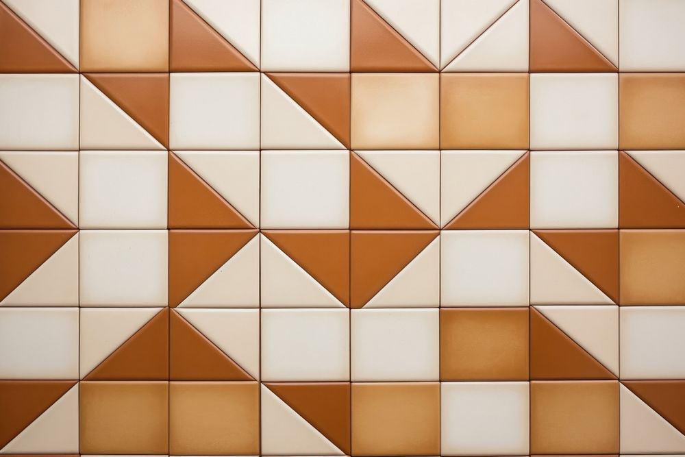 Tiles of brown pattern architecture backgrounds white.