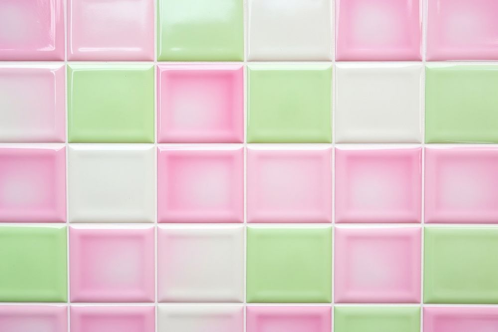 Tiles of green pink pattern backgrounds repetition textured.