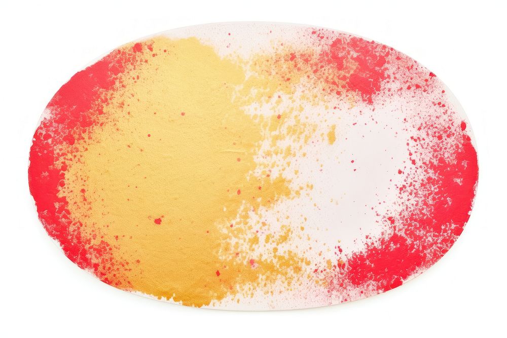 Oval paint white background vibrant color.