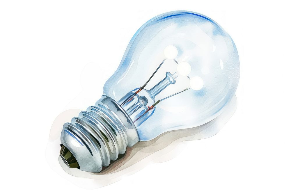 One led light bulb lightbulb white background electricity.
