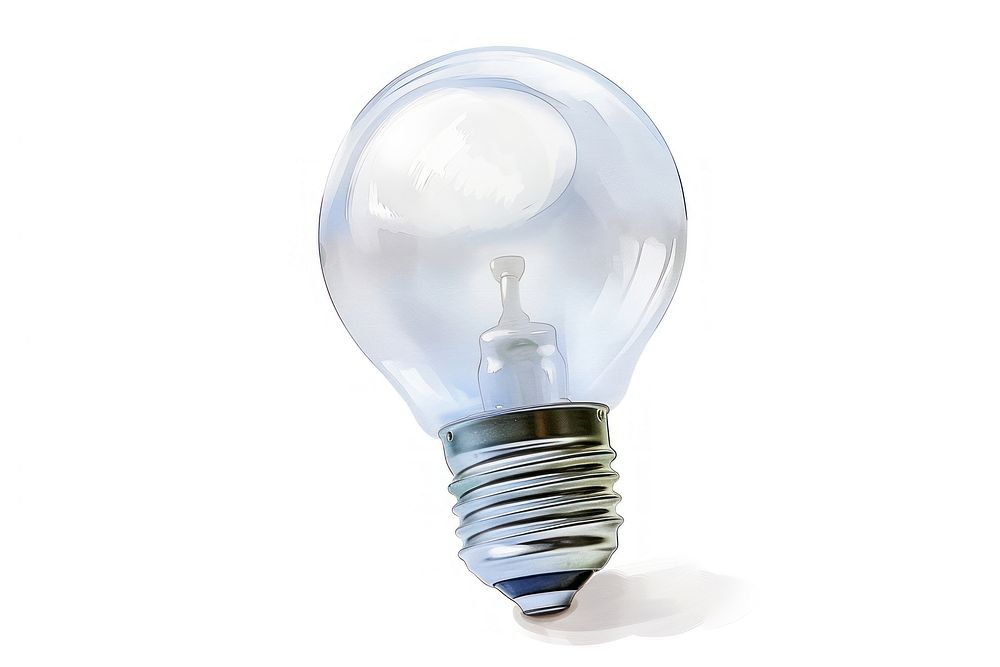 One led light bulb lightbulb white background electricity.