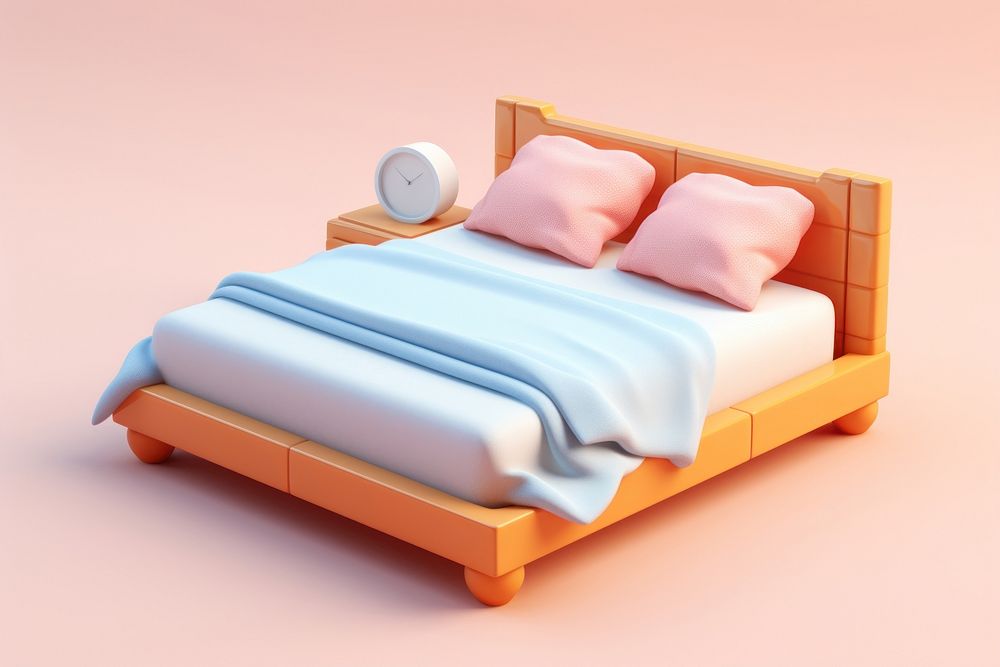 Bed furniture bedroom comfortable.