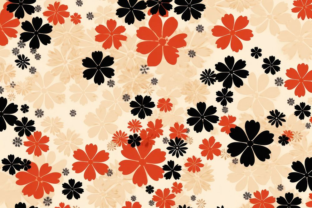 Silkscreen daisy pattern backgrounds textured flower.