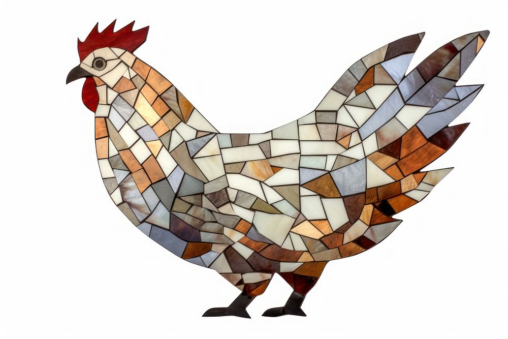 Mosaic tiles chicken shape bird | Premium Photo - rawpixel