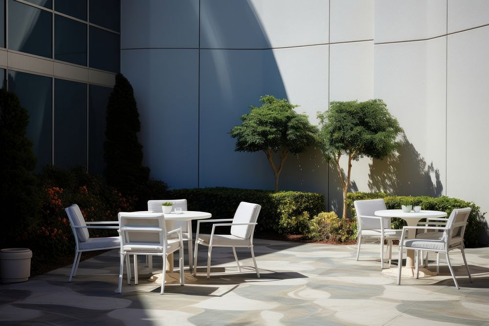 Courtyard at Golf Park outdoors architecture furniture.
