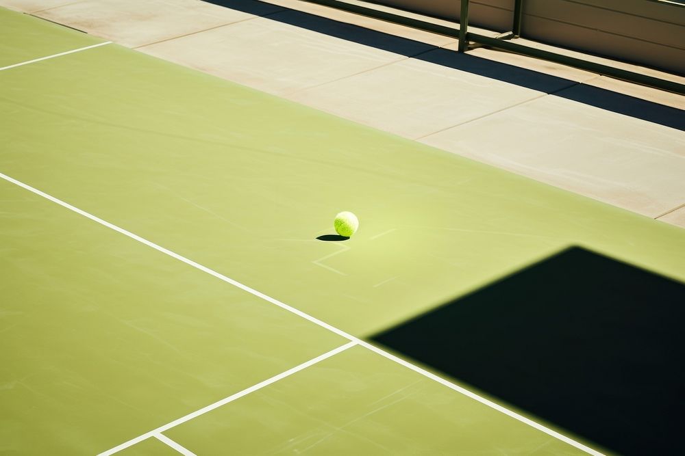 A tennis court outdoors sports ball.