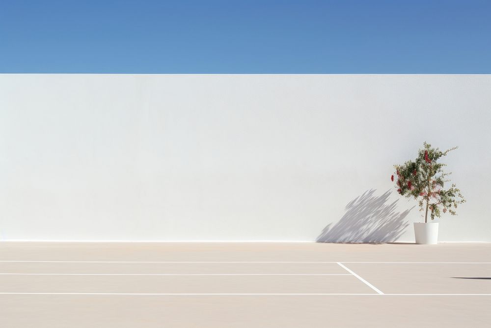 A tennis court wall architecture outdoors.