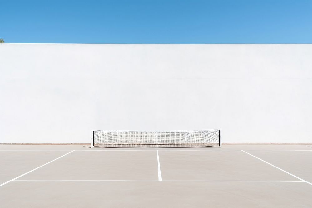 A tennis court wall architecture outdoors.