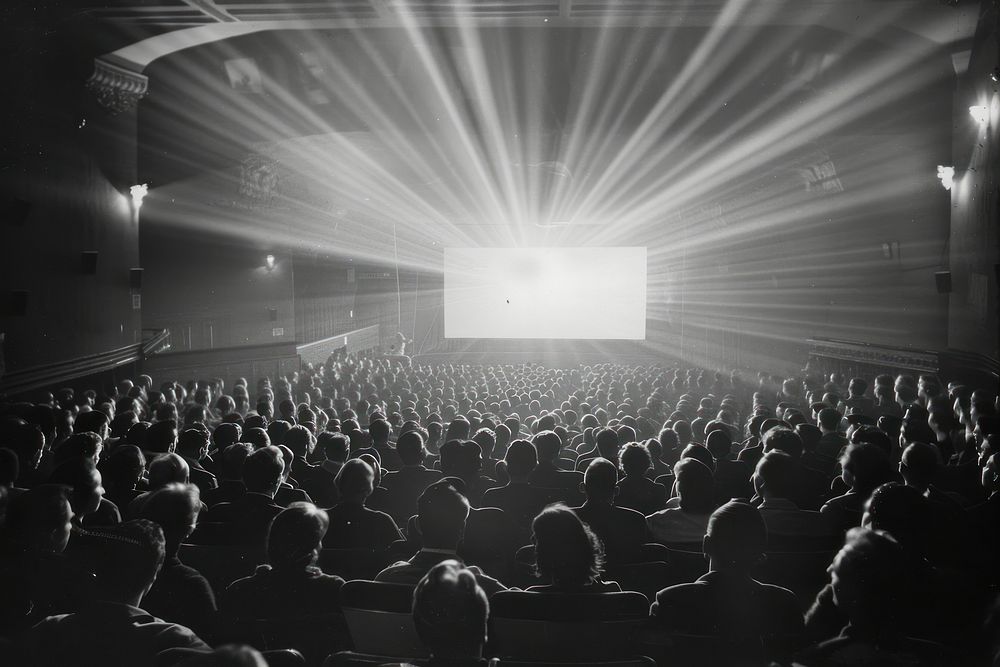 Movie theater architecture auditorium audience.