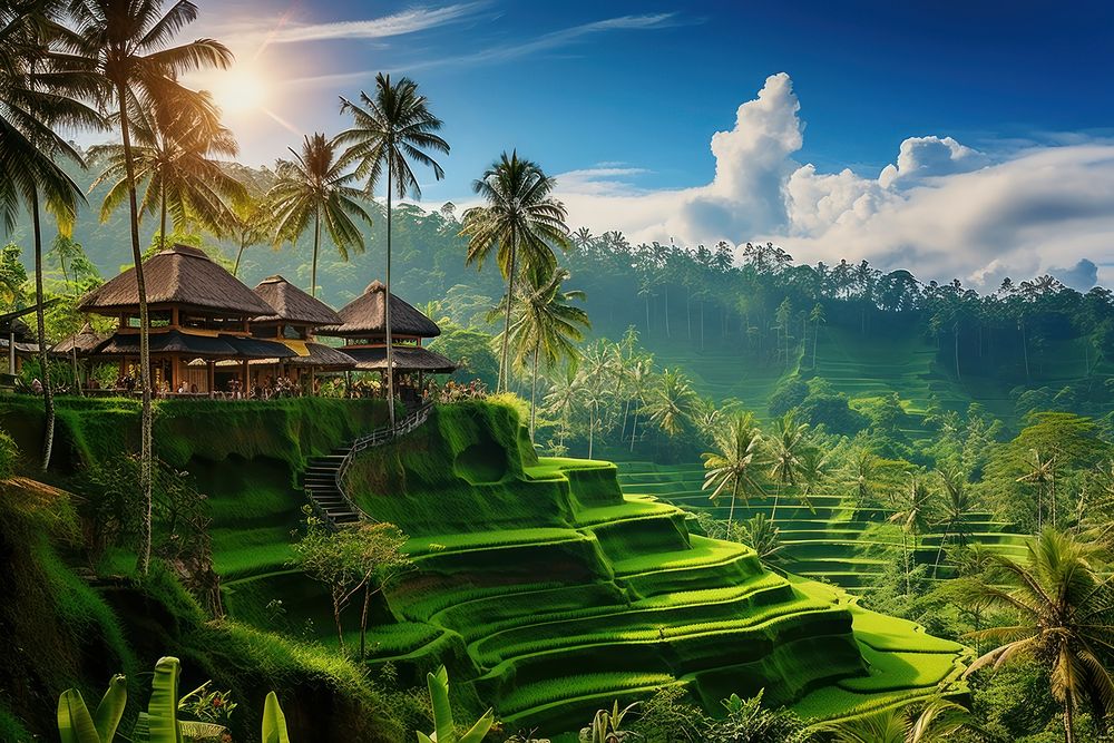 Bali architecture landscape outdoors.