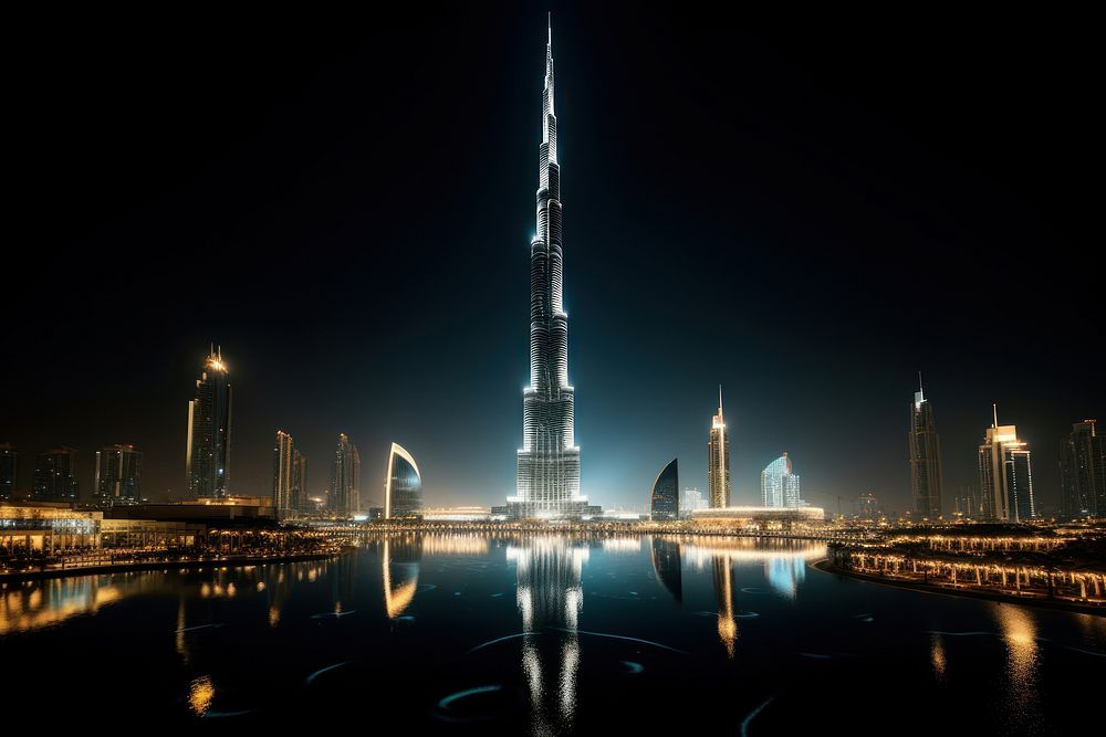 Burj Khalifa Dubai architecture cityscape building.