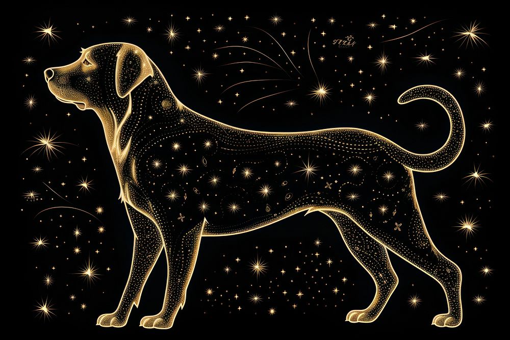 Dog Constellation-type outlines constellation animal mammal.
