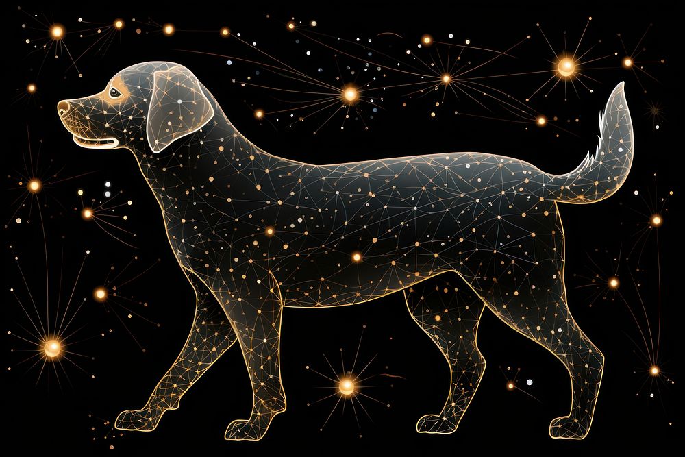 Dog Constellation-type outlines constellation astronomy animal.