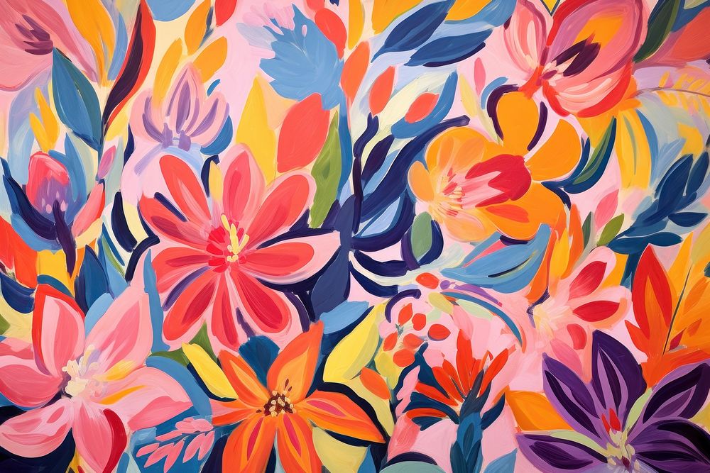 Floral pattern background painting backgrounds art.