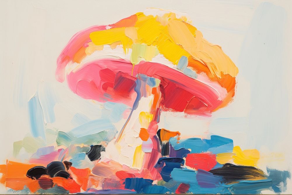 Mushroom painting art creativity.