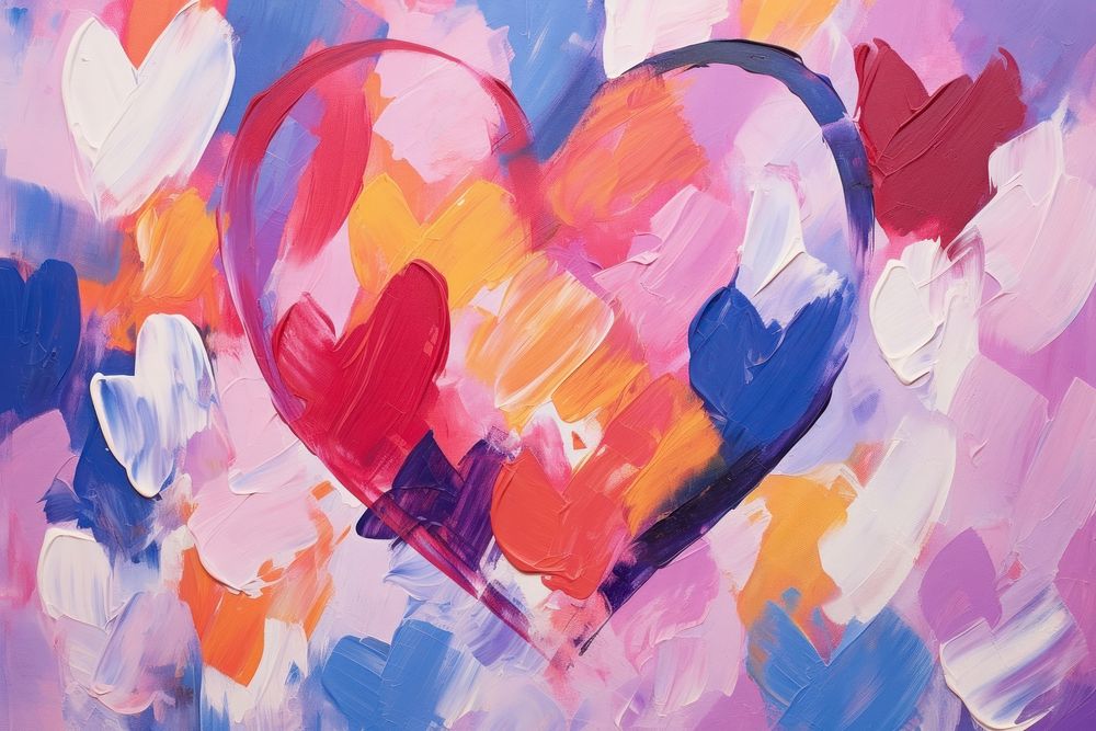 Heart painting backgrounds accessories.