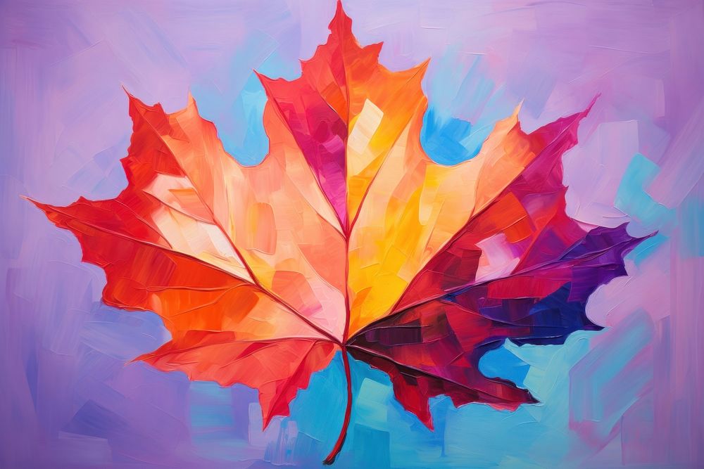 Maple leaf backgrounds painting plant.