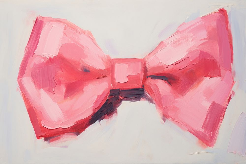 Pink bow painting accessories creativity.