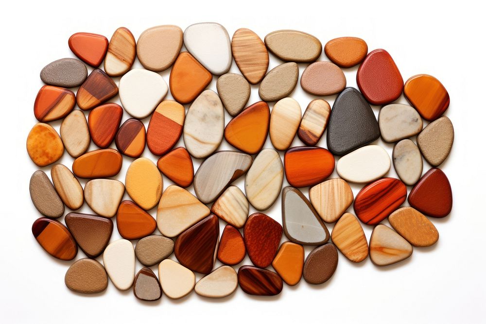 Mosaic of bag backgrounds shape pill.