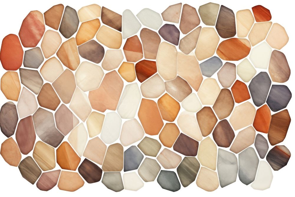 Mosaic of bag backgrounds pebble shape.