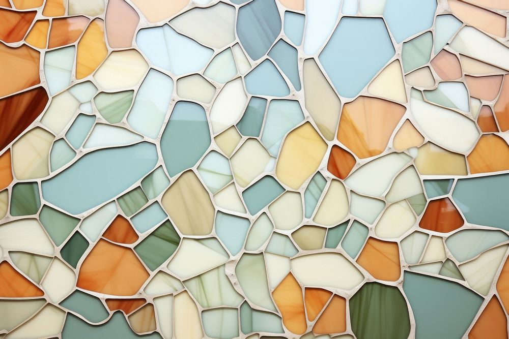 Mosaic tiles of village backgrounds pattern shape.