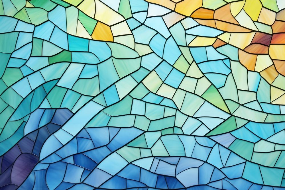 Mosaic tiles of house backgrounds shape glass.