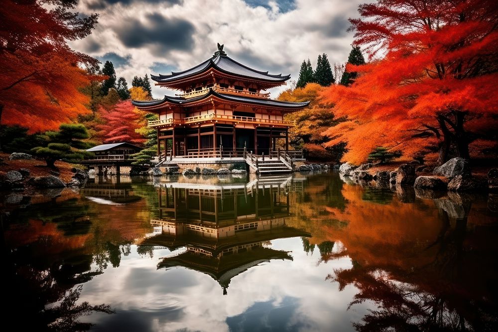 Kyoto outdoors travel autumn.