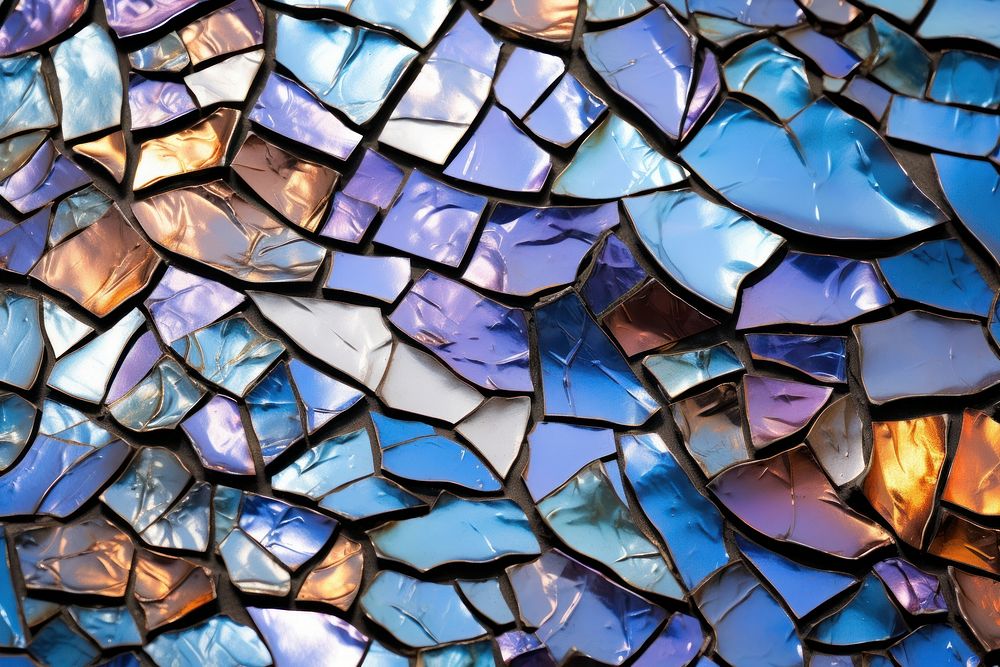 Mosaic texture patchwork of mountain mosaic glass art.