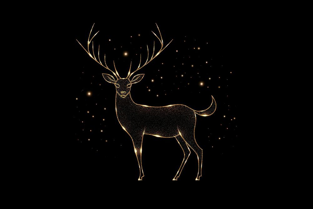 Minimal Constellation outline deer constellation wildlife animal.