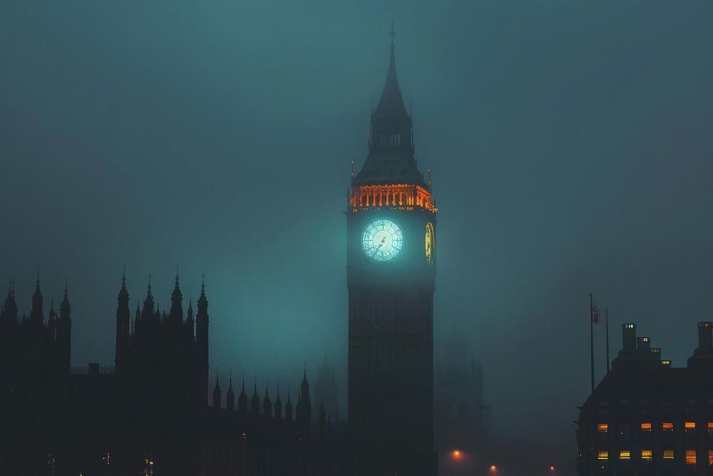 The Big ben at London architecture building tower.