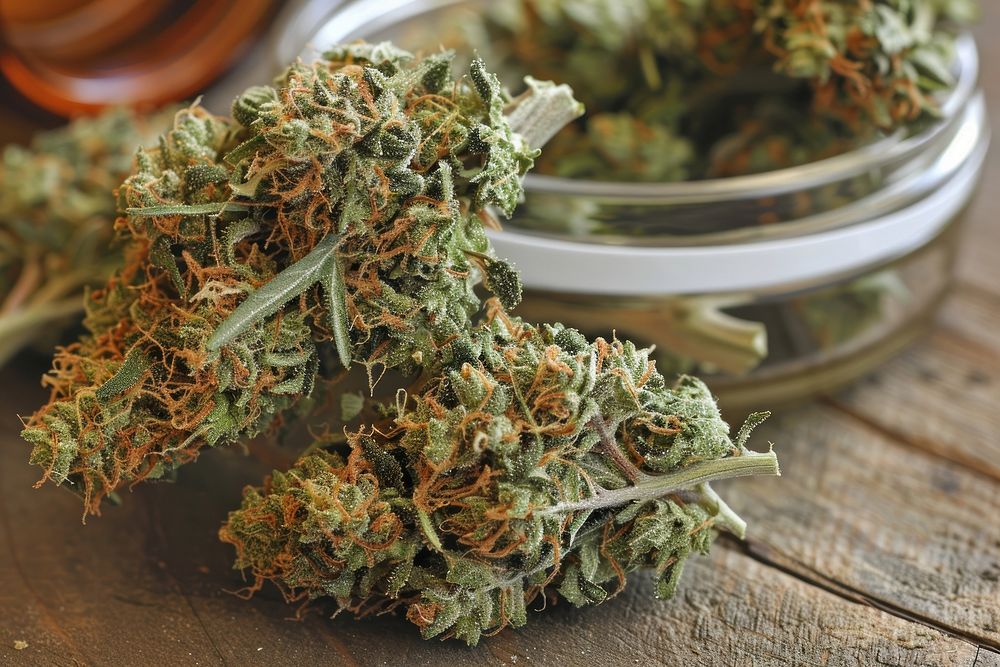 Cannabis plant herbs freshness.
