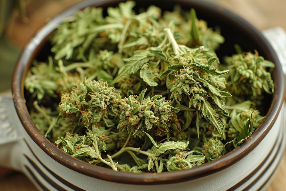 Cannabis plant herbs food.