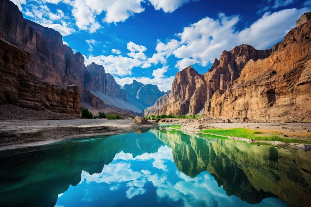 Pakistan landscape panoramic mountain.