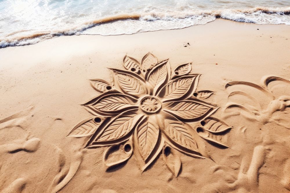 Simple drawing sand outdoors nature.