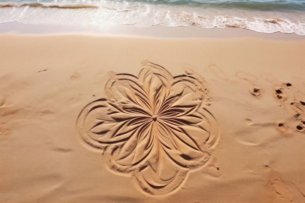 Simple drawing outdoors nature sand.
