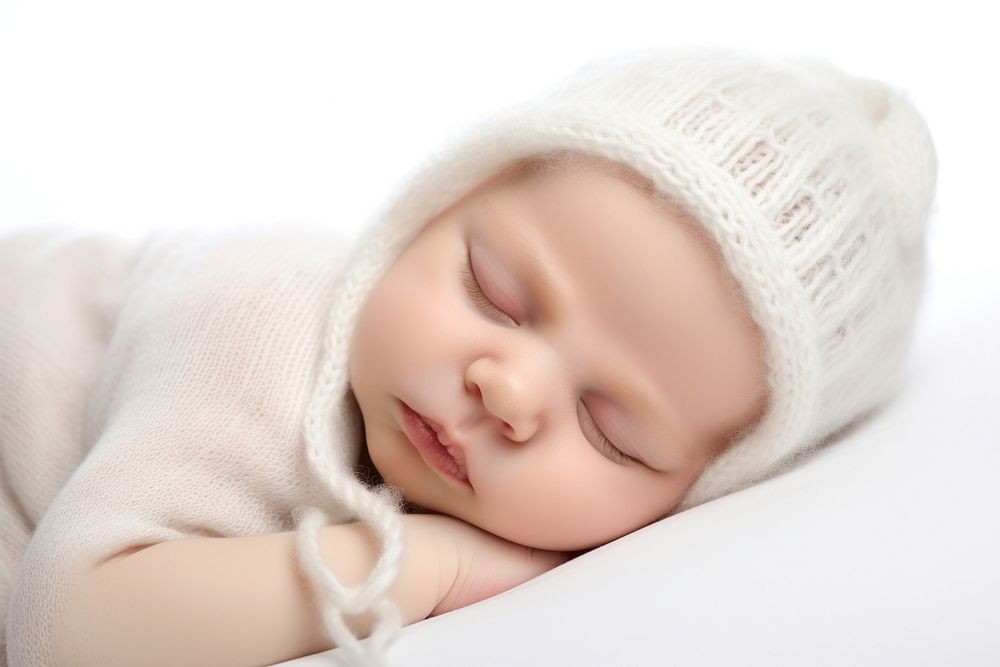 Baby sleeping newborn portrait.