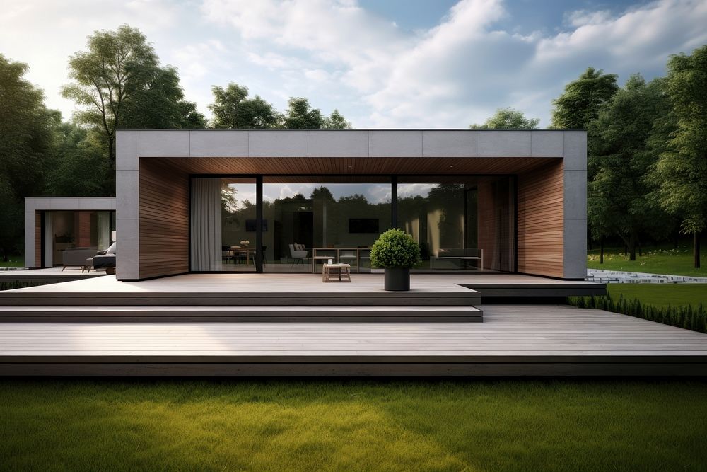 Minimalist Home architecture building outdoors.