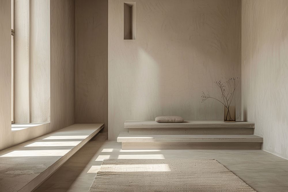 Living room minimalism flooring window architecture.