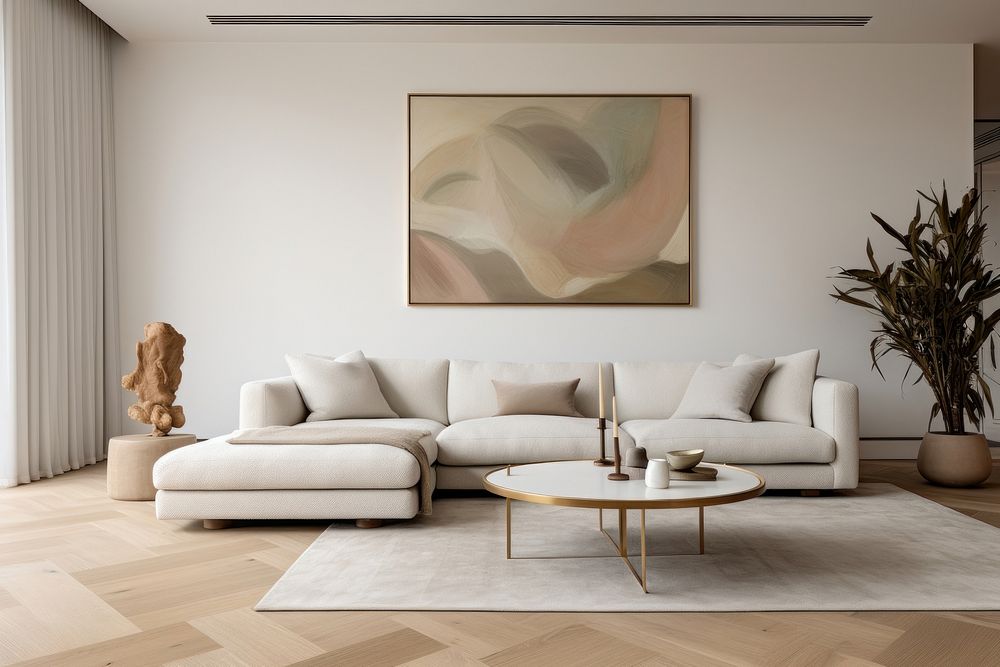Living room minimalism architecture furniture cushion.