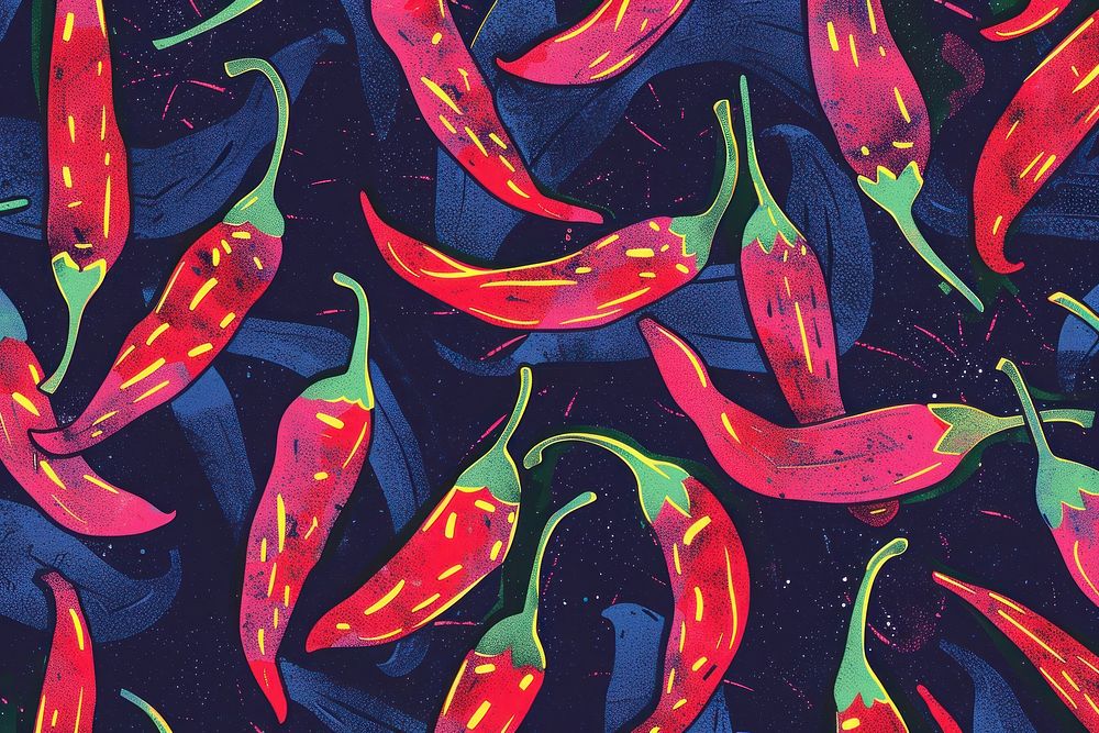 Chili pattern backgrounds vegetable.