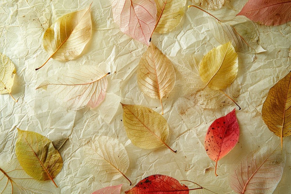 Fibres textured mulberry paper backgrounds leaves.