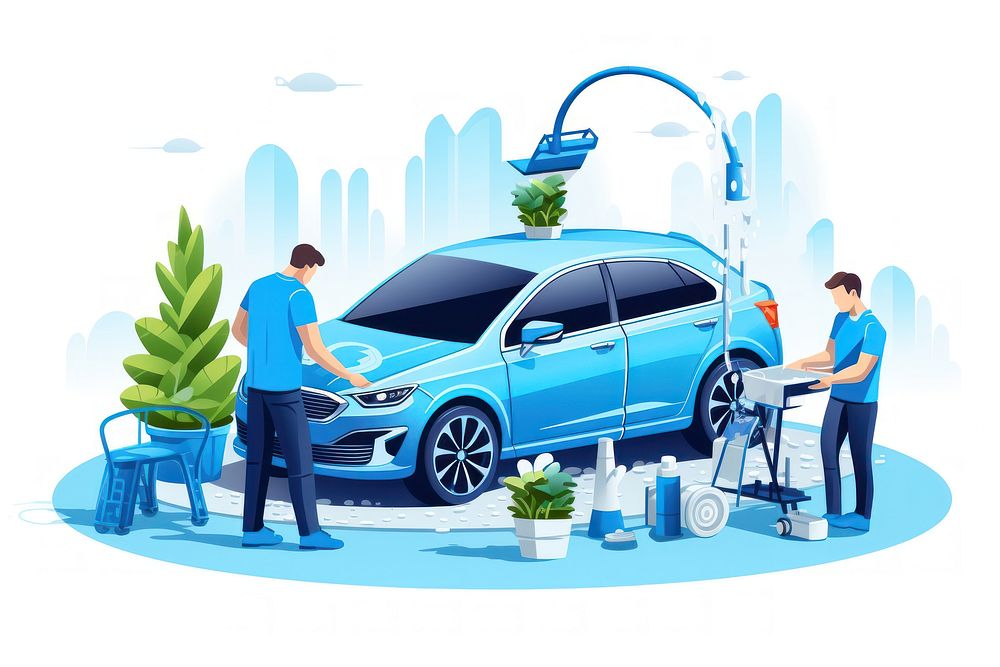 Washing a car cleaning vehicle adult.