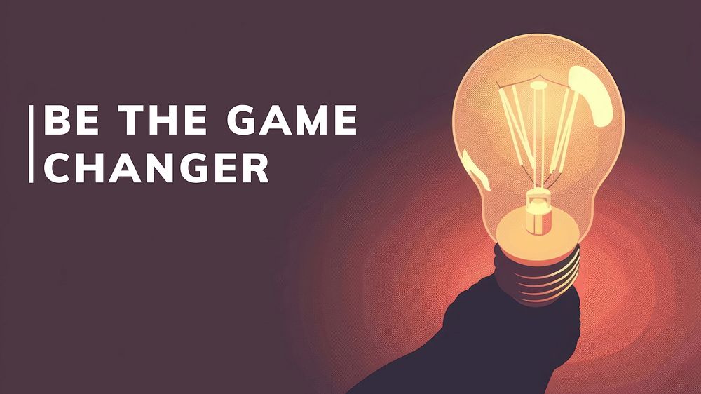 Be game changer quote blog banner template