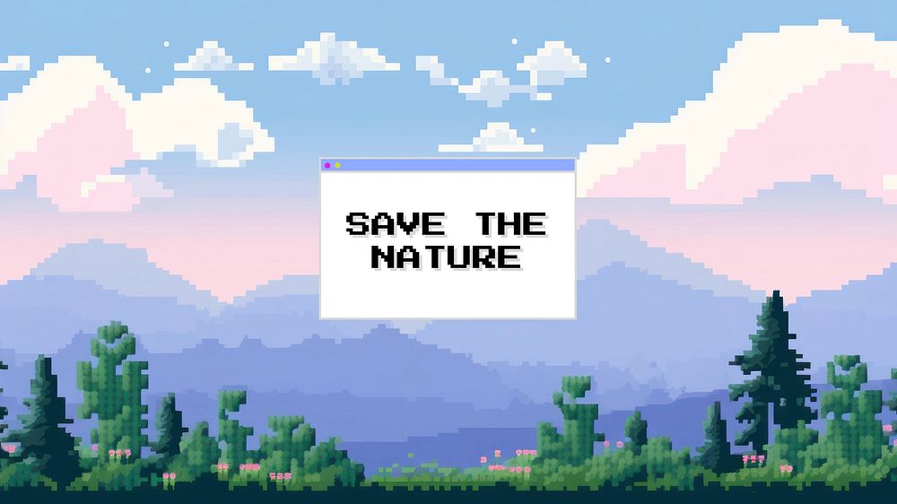 Save the nature quote blog banner template