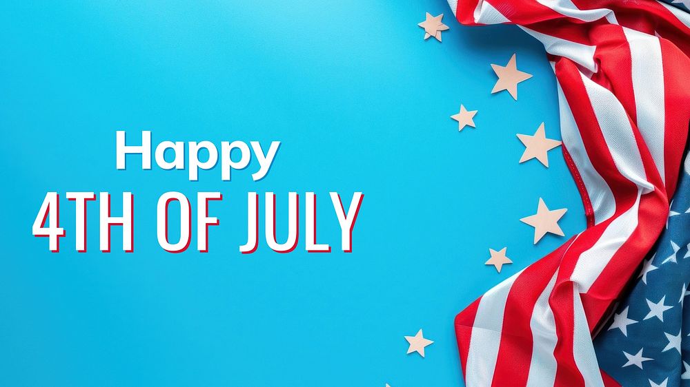 Happy July 4th blog banner template