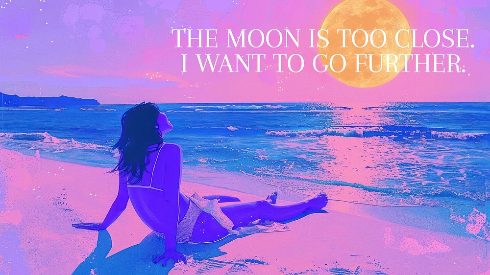 Moon quote blog banner template | Free Photo - rawpixel